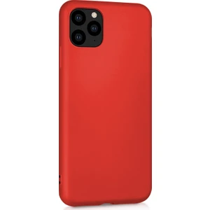 Matte Silicone Apple iPhone 11 Pro Kılıf Kırmızı