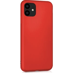 Matte Silicone Apple iPhone 11 Kılıf Kırmızı