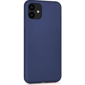Matte Silicone Apple iPhone 11 Kılıf Lacivert