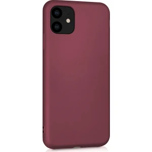 Matte Silicone Apple iPhone 11 Kılıf Mor
