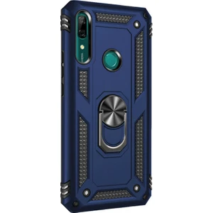 Huawei P Smart Z Kılıf Military Ring Holder Lacivert