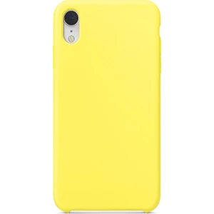 Apple iPhone XR Kılıf Liquid Lansman Silikon Sarı
