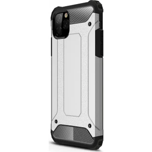 Apple iPhone 11 Pro Max Kılıf Rugged Armor Gümüş
