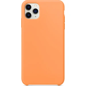 Apple iPhone 11 Pro Max Kılıf Liquid Lansman Silikon Turuncu