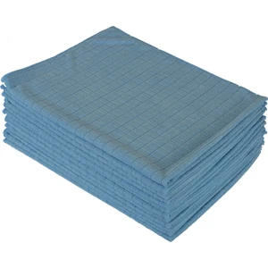 Kadife Dokulu Kareli Oto Kurulama Bezi 12'li 70x50 cm 120 gr Mavi