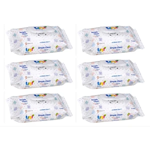 Uni Baby Simple Clean Islak Havlu Mendil 72'li 6 Paket - 432 Yaprak