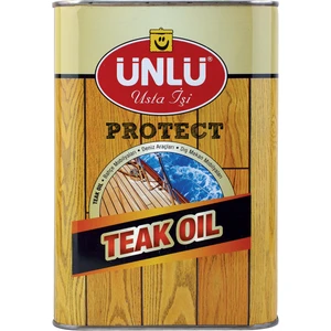 ÜNLÜ BOYA Ünlü Tik Yağı Ahşap Koruyucu Şeffaf 1 Litre Dış Mekan Su ve UV Işınlarına Karşı Dayanıklı