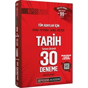 Pegem Akademi Yayıncılık 2020 KPSS Genel Yetenek - Genel Kültür Tarih 30 Deneme