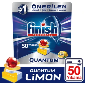 Quantum Bulaşık Makinesi Deterjanı Tableti Limonlu 50 Yıkama