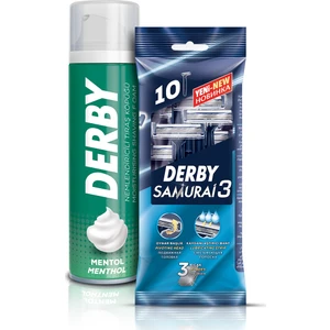 Samurai 3 Bıçaklı 10'lu Poşet + Tıraş Köpüğü Mentol 200 ml