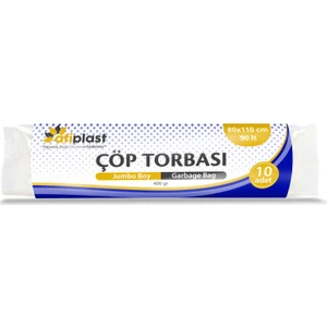 Atiplast Çöp Torbası Endüstriyel Jumbo 80 x 110 Siyah 400 gr - 5 Paket