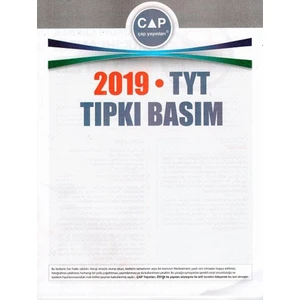 Çap Yayınları 2019 TYT Tıpkı Basım