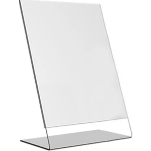 A5 L Tipi Dikey Masa Üstü 2.8 mm Şeffaf Pleksi Föylük