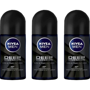 Men Deep Dimension Roll-On Deodorant Erkek 50 ml x 3 Adet