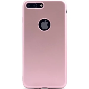 Tekno Grup Apple iPhone 8 Plus Ultra İnce Mat Silikon - Rose + Tam Kaplayan 6D Nano Ekran Koruyucu