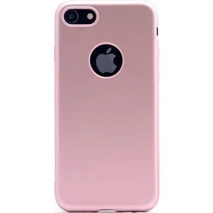 Tekno Grup Apple iPhone 8 Kılıf Ultra İnce Mat Silikon - Rose + Tam Kaplayan 6D Nano Ekran Koruyucu