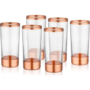 The Mia Glam Rakı Kadehi 6 lı Set - Bakır