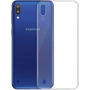 Tekno Grup Samsung Galaxy M10 Silikon Kılıf Şeffaf + Tam Kaplayan 5D Cam Ekran Koruyucu Şeffaf