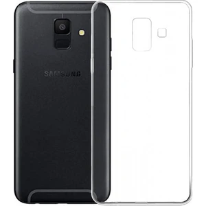 Tekno Grup Samsung Galaxy A6 2018 Silikon Kılıf Şeffaf + Cam Ekran Koruyucu Şeffaf