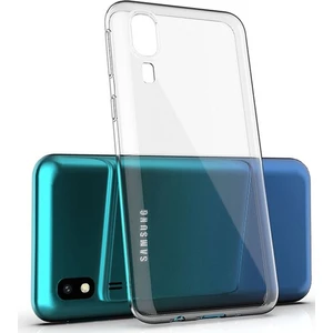 Tekno Grup Samsung Galaxy A2 Core Silikon Kılıf Şeffaf + Cam Ekran Koruyucu Şeffaf