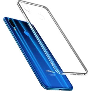 Tekno Grup Meizu Note 9 Silikon Kılıf Şeffaf + Cam Ekran Koruyucu Şeffaf