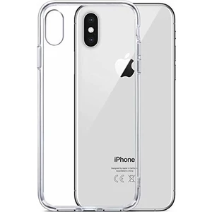 Tekno Grup Apple iPhone XS Silikon Kılıf Şeffaf + Tam Kaplayan 5D Nano Ekran Koruyucu Şeffaf