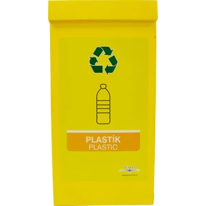 Geri Dönüşüm Kutusu  Sıfır Artık Kutusu Sarı Plastik
