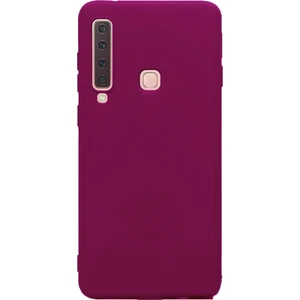 Samsung Galaxy A9 2018 Premier Mat Esnek Silikon Kılıf + Esnek Nano Cam Mor