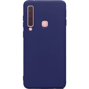 Samsung Galaxy A9 2018 Premier Mat Esnek Silikon Kılıf + Esnek Nano Cam Lacivert