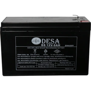 Tse Belgeli Desa 12V 9AH - 12V 9A Bakımsız Kuru Akü