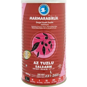 800 gr (L) 231-260 Kalibre Az Tuzlu Zeytin