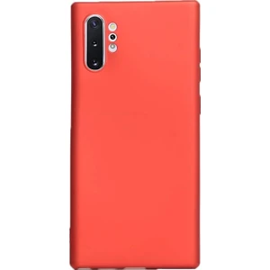 Case Street Samsung Galaxy Note 10 Plus Kılıf Premier Silikon Esnek Arka Koruma Kırmızı