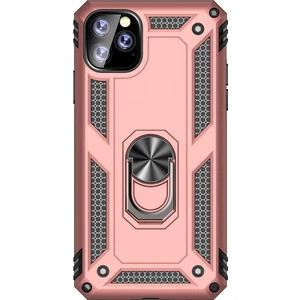 Apple iPhone 11 Pro Max Kılıf Vega Standlı Yüzüklü Mıknatıslı Bronz