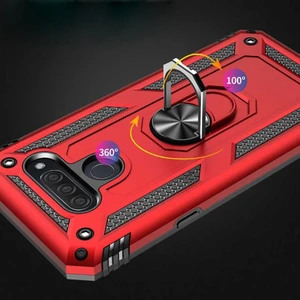 Case Street  Note 10 Plus Kılıf Çift Katmanlı Yüzüklü Tank Vega Koruma Lacivert