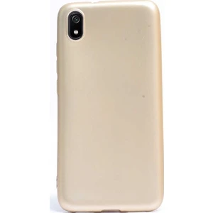 Xiaomi Redmi 7a Kılıf Premier Silikon Esnek Koruma + Nano Glass Gold