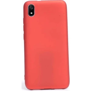 Xiaomi Redmi 7a Kılıf Premier Silikon Esnek Koruma + Nano Glass Kırmızı