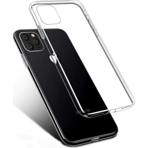 Apple iPhone 11 Pro Max Kılıf Süper Sillikon Yumuşak Arka Koruma + Nano Glass Şeffaf
