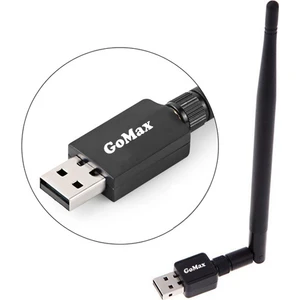 Gomax Antenli Kablosuz USB Wifi Adaptörü 150 Mbps Siyah