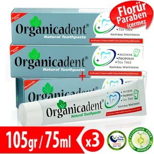 Florürsüz Doğal Diş Macunu 75 ml  3'lü Aile Paketi
