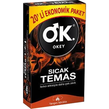 Okey Prezervatif Sıcak Temas 20'li ( 10 x 2