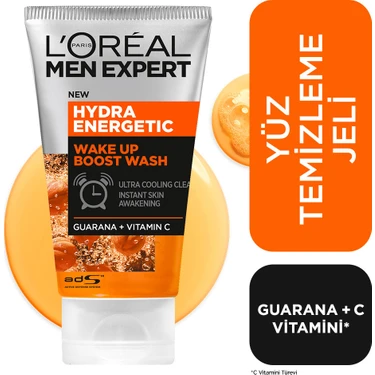 L'Oréal Paris Men Expert Hydra Energetic Yüz Temizleme Jeli 150 ml Guarana ve C Vitamini