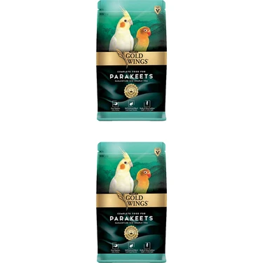 Gold Wings 1 kg x 2 Paraket, Sultan ve Cennet Papağanı Yemi Tanecikli İçerik ile
