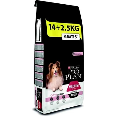 Pro Plan Somonlu Orta Irk Hassas Derili Yetişkin Köpek Maması 14kg + 2,5kg