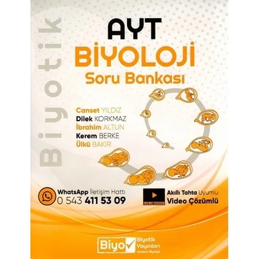 Biyotik Yayınları  AYT Biyoloji Soru