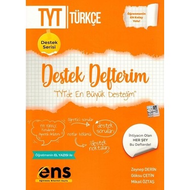 Ens Yayincilik Tyt Turkce Destek Defterim Goksu Cetin Kitabi