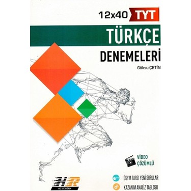 Hiz Ve Renk Yayinlari Tyt Turkce 12x40 Denemeleri Goksu Kitabi