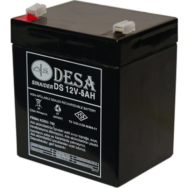 Desa Tse Belgeli Desa 12V 5AH - 12V 5A Kuru Bakımsız Akü Fiyatı
