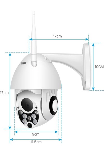 Gringo Ae Ip Güvenlik Kamerası Gece Görüşlü Dış Mekan Ptz 1080P Speed Dome