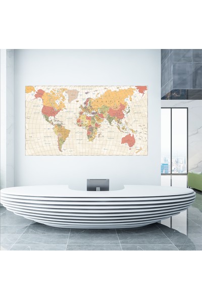 Ega Dünya Siyasi Haritası Duvar Sticker