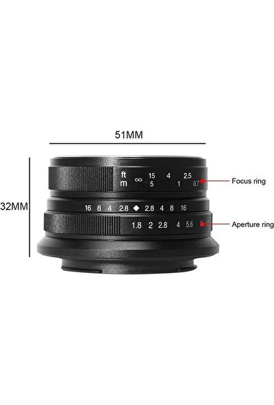 7artisans 25mm F1.8 Manual Focus Prime Fixed Lens Panasonic-Olympus (M43-Mount)